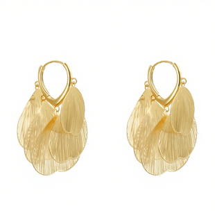 镂空蝶翼流苏耳环时髦精致高级感耳饰灵动银杏叶无耳洞蚊香盘耳夹