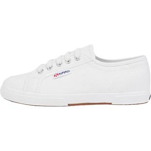 SUPERGA防泼水帆布鞋女士低帮白色平底板鞋情侣休闲百搭小白鞋子