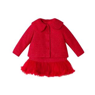 笛莎官方童装女童套装冬季新款小童女孩儿童洋气甜美百搭两件套