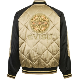 EVISU 福神  男士家花和商标刺绣棒球服加厚夹克外套