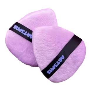 凹凸迷思粉扑湿漉漉小耳朵黑贝贝植绒双面派菱妹妹手指黑墩墩粉底