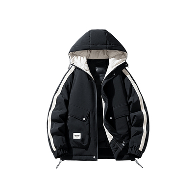 韦恩泽维尔冬季宽松连帽羽绒服