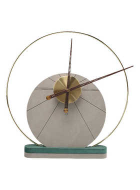 摆件异形卧室几何时钟金属北欧