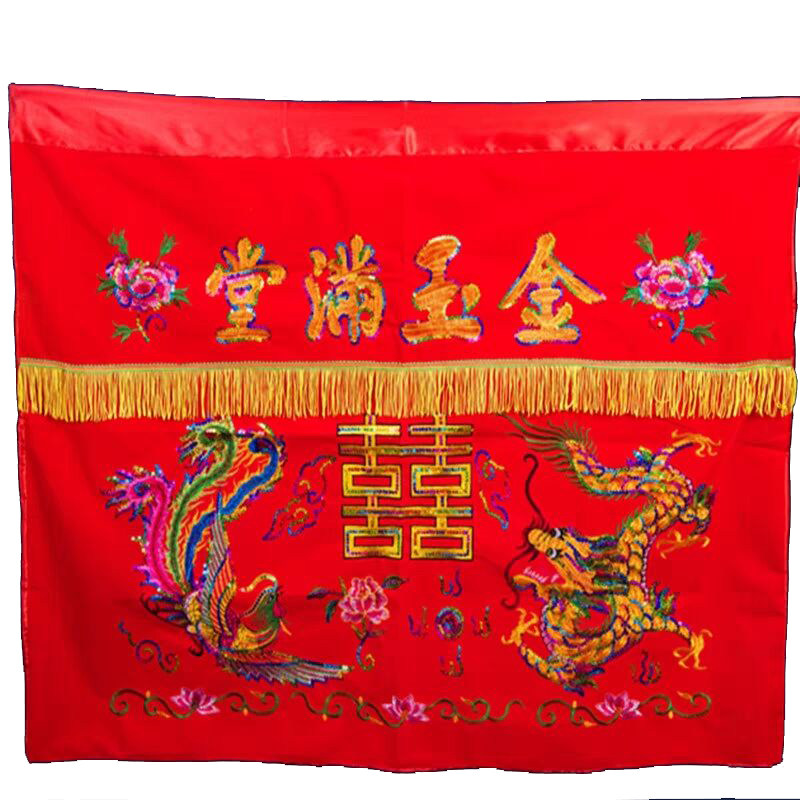 中式婚礼椅套绒布拜寿金玉满堂