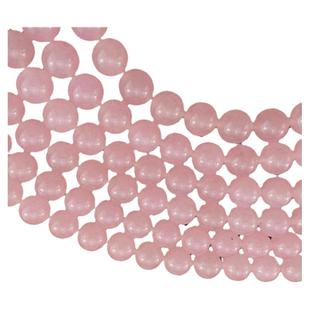 粉玉髓圆珠 DIY手工天然水晶手链项链饰品圆珠散珠串珠材料配饰