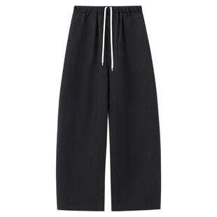 CLIMAX VISION极简舒适天丝棉廓形弯刀抽绳宽松休闲长裤香蕉裤女