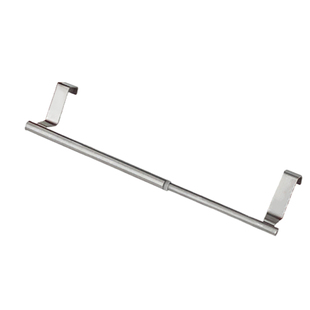 不锈钢免打孔挂式门后毛巾架厨房橱柜门背式抹布挂架收纳架毛巾杆