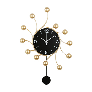 挂钟客厅家用时尚简约2025新款格栅墙时钟网红创意高级感装饰钟表