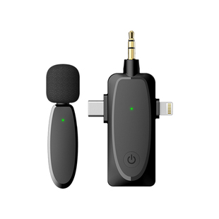 无线麦克风夹领式收音麦直播电脑手机相机录音耳麦音响MIC扩音器