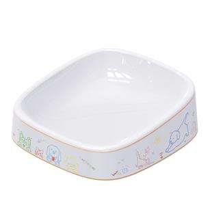 petgugu宠咕咕 福宠聚金瓷盆 猫碗陶瓷猫食盆 猫咪碗 斜口 防打翻