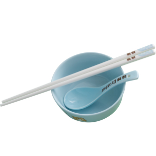 陶瓷亲子碗筷套装家用组合一家人分餐用四五六口5寸专人专用餐具