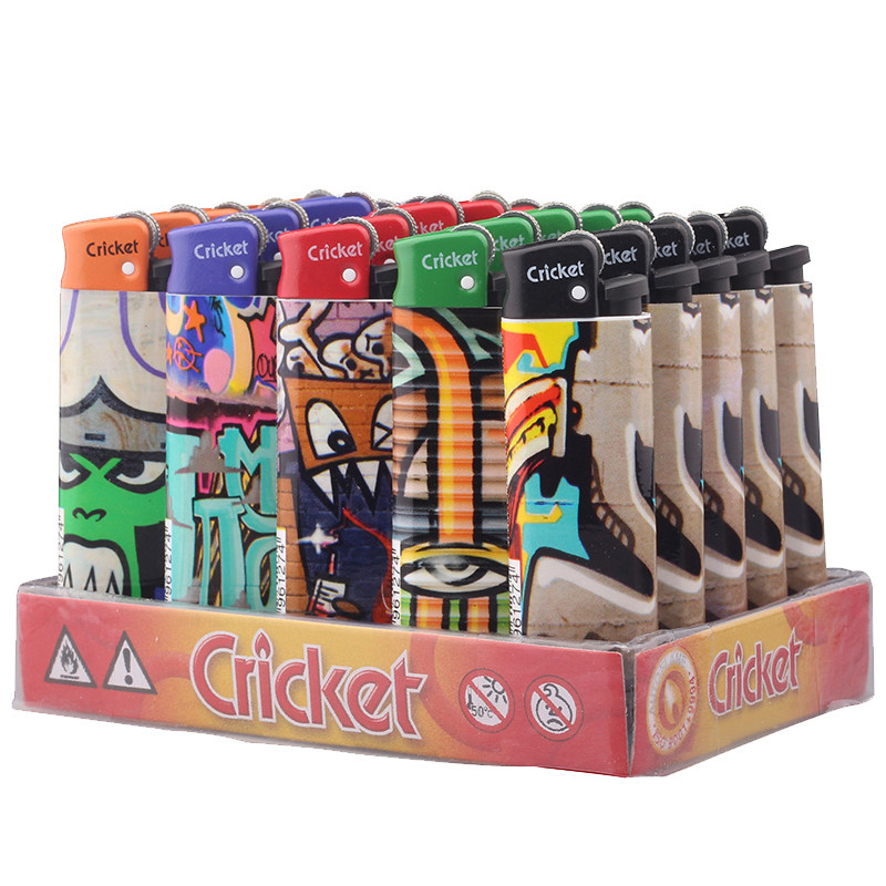 进口cricket草蜢涂鸦打火机防爆