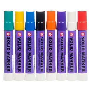 日本樱花固体油漆笔工业耐高温防水防油工地专用标记不易掉色油性记号笔木工大头笔白色漆笔句号笔金属马克笔