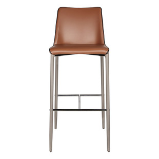 LIWUR吧台椅厨房高脚凳 坐高55cm靠背椅子55厘米高轻奢酒吧椅702