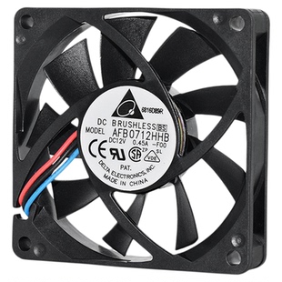 AFB0712HHB台达7015 12V0.45A大风量机箱cpu电脑PWM散热器风扇7CM