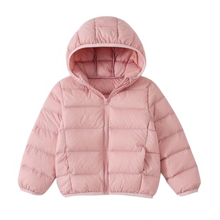2025新款儿童羽绒服男女宝宝白鸭绒秋冬季轻薄款连帽保暖短款外套