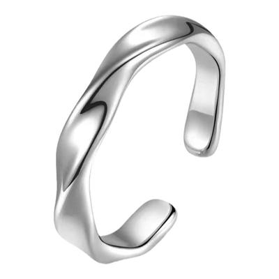 S925纯银莫比乌斯环戒指男女小众个性食指环轻奢简约冷淡风不掉色