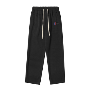 纺布者潮牌大码男装胖子春秋宽松直筒运动裤加肥加大潮流休闲长裤