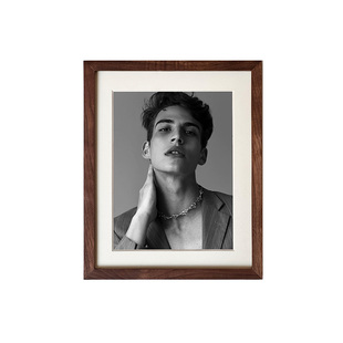 亲签签名照相框胡桃木无酸防紫外线抗氧化褪色保护实木摆台