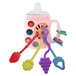 抽抽乐婴儿手指精细拉拉乐宝宝拉绳玩具0一1岁扣洞洞手抓球可啃咬