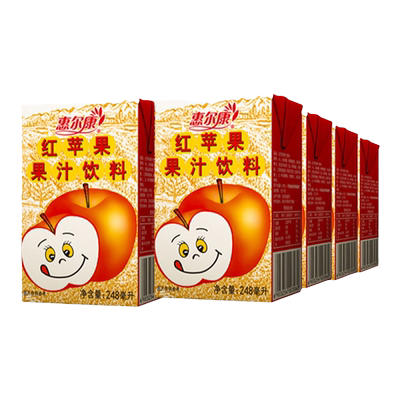 惠尔康红苹果汁24盒整箱