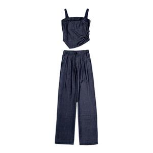 夏装搭配一整套炸街减龄漂亮洋气吊带背心阔腿裤两件套装夏季女装