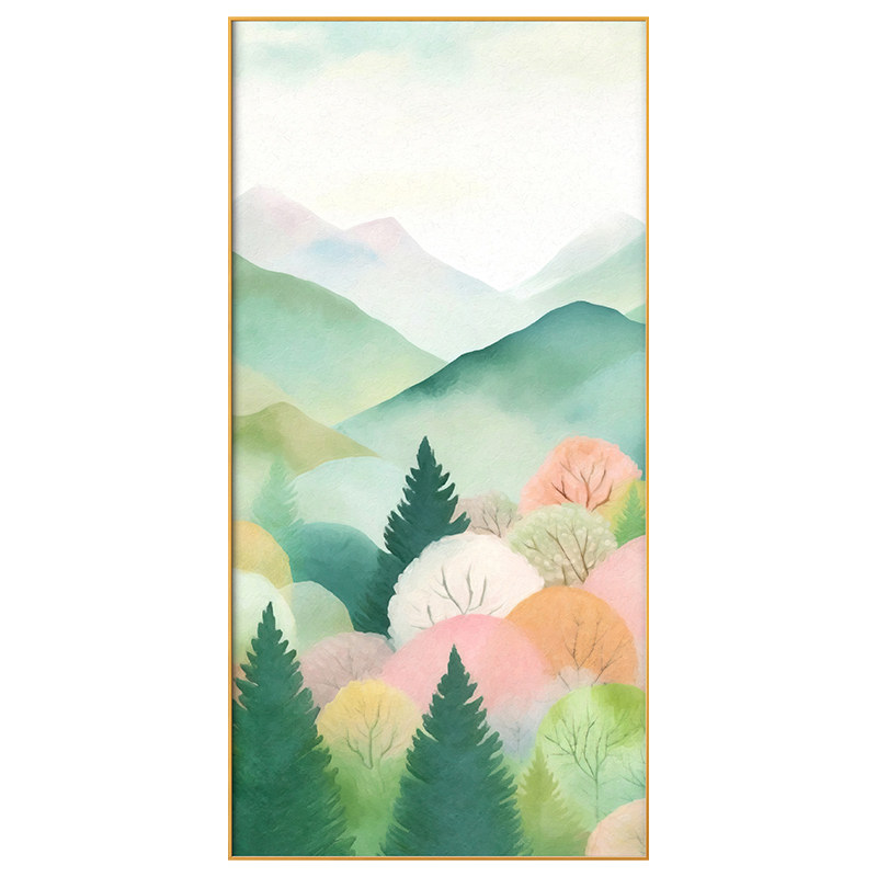 墙蛙玄关现代简约风景装饰画