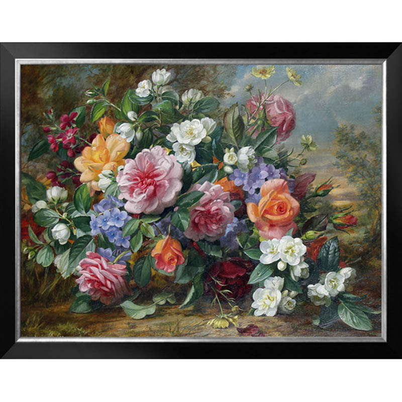 精准印花新款dmc正品名画十字绣