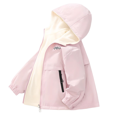 雅鹿女童冲锋衣外套秋装软壳上衣