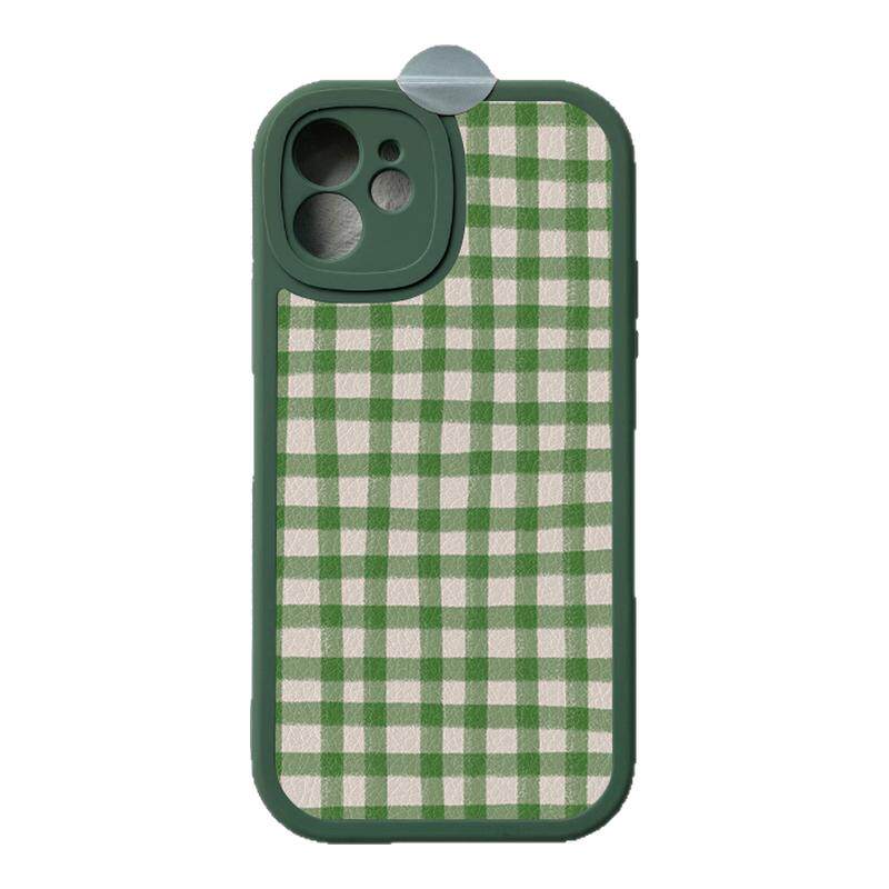 复古条纹格子iPhone17promax苹果15小米14华为mate60新款pura80适用荣耀300全包nova12防
