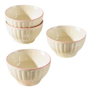 高颜值陶瓷米饭碗家用2025新款好看吃饭碗盘个人专用精致小碗餐具