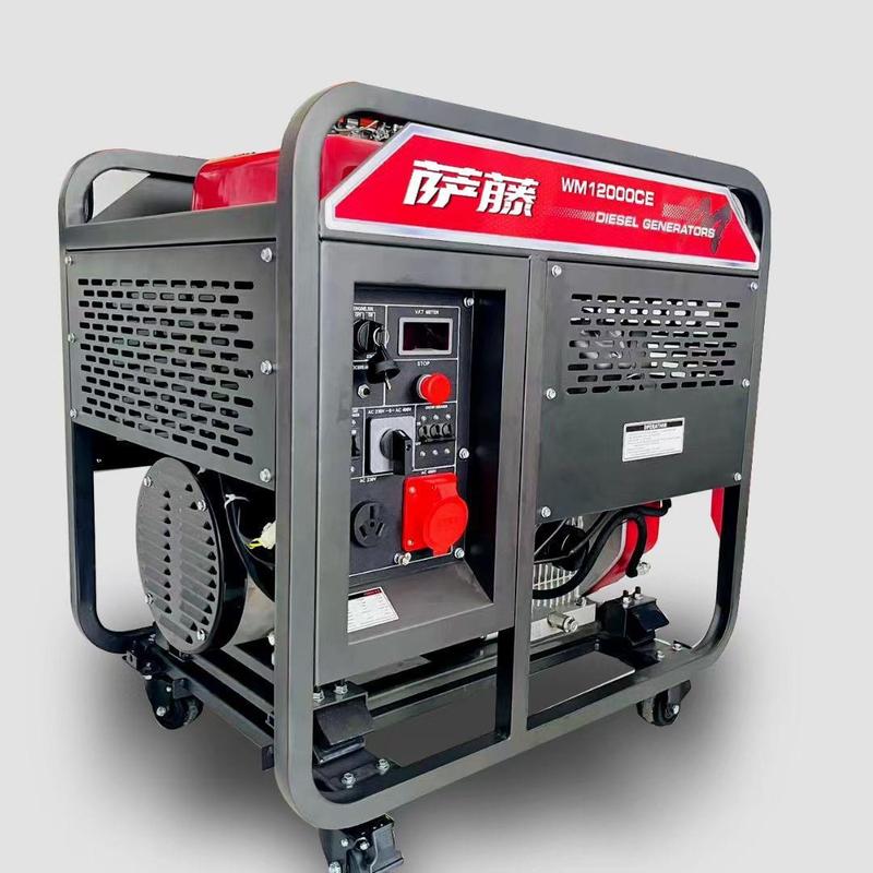 双缸柴油发电机220v家用10KW12KW15KW发电机380v三相低噪音双电压