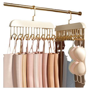 吊带衣架多功能内衣背心挂帽子收纳神器家用寝室实木挂钩波浪衣架