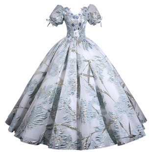 晚礼服女学生声乐艺考独唱演出服成人礼年会主持走秀蓬蓬裙高级感