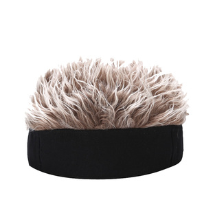 假发帽子抖音网红地主帽潮男女个性嘻哈街舞瓜皮帽脏辫帽街头搞怪