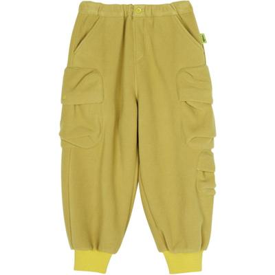 双面摇粒绒工装风|woobaby儿童裤子男女童春秋装运动裤休闲长裤