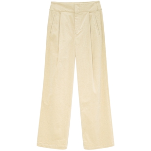 Juicy Couture橘滋休闲裤女灯芯绒直筒百搭长裤子