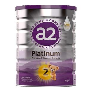 澳洲a2奶粉二段紫白金2段较大婴幼儿配方牛奶粉新西兰进口900g*6