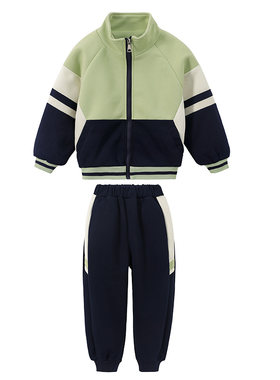 中小学生校服幼儿园园服班服大孩子运动装儿童团体演出服绿色套装