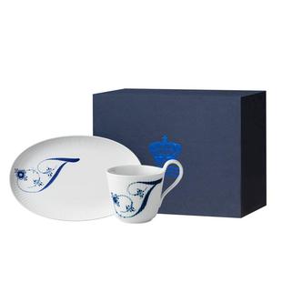 RoyalCopenhagen皇家哥本哈根T字限定礼盒字母杯马克杯椭圆盘套装