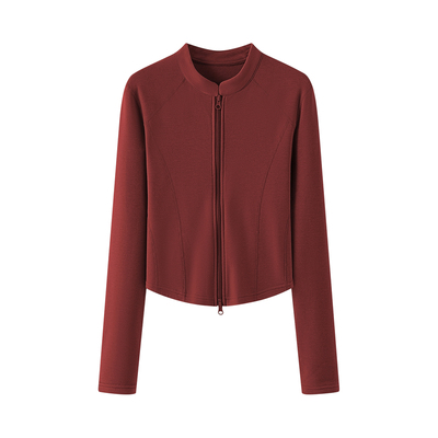 羊毛摇粒绒双开拉链保暖外套女