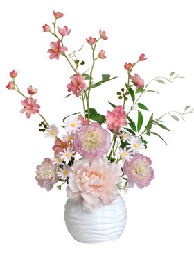 《芳菲》小清新仿真花假花客厅摆设餐桌摆花绢花装饰品花瓶插花艺
