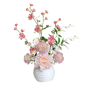 《芳菲》小清新仿真花假花客厅摆设餐桌摆花绢花装饰品花瓶插花艺