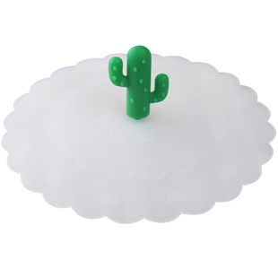 9cm防尘硅胶杯盖食品级密封卡通陶瓷玻璃马克奶茶水杯杯盖子通用