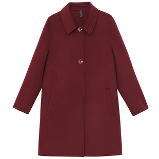 时尚妈妈秋冬外套双面呢羊绒大衣中老年人女秋冬装大码羊毛呢外套