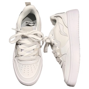 李宁板鞋男款女款2025新款百搭厚底透气小白鞋百搭鞋子情侣休闲鞋