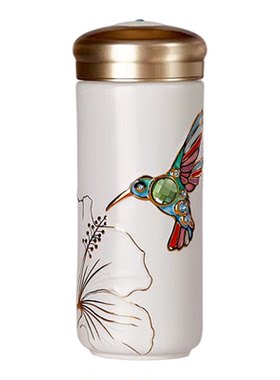 乾唐轩活瓷吉星蜂鸟带钻随身杯