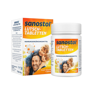 德国Sanostol进口儿童钙片多种维生素BC咀嚼片补钙青少年维生素D3