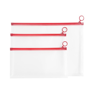 三年二班 考试专用袋子透明文件袋中高考透明袋文具袋考试袋笔袋a4文件袋加厚防水拉边袋a5拉链收纳袋备考