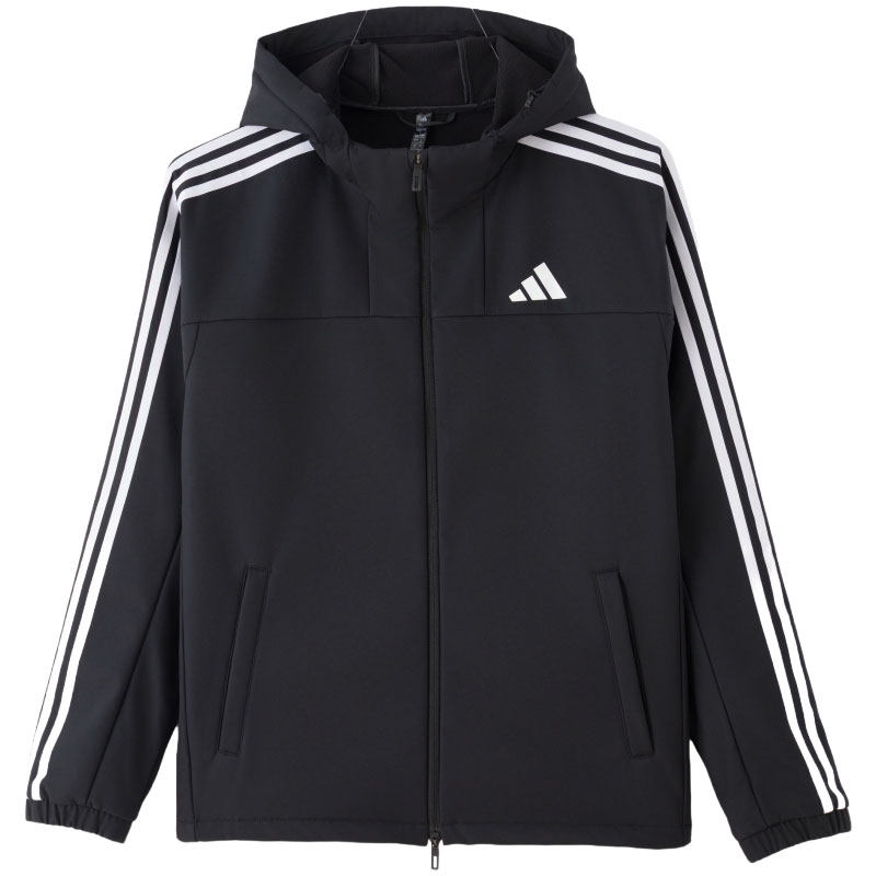 【自营】Adidas阿迪达斯夹克加绒男装休闲运动服时尚梭织连帽外套